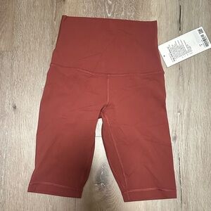 NWT lululemon Align 10inch Women's High-Rise Red Bike Shorts